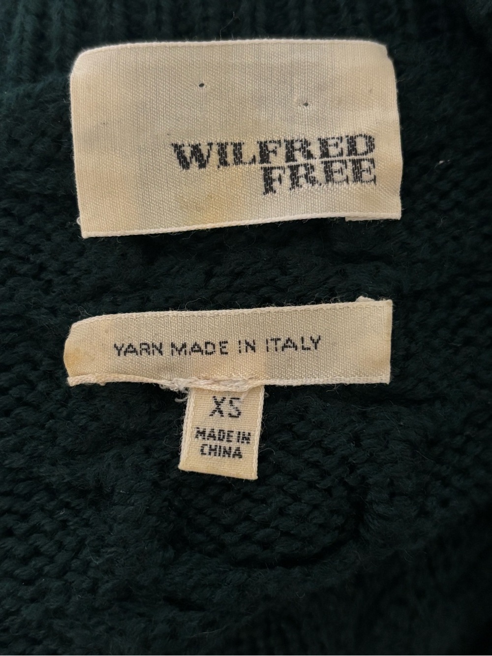 Wilfred Forest Green Cable Turtleneck Sweater - Picture 5 of 6